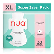 Nua Ultra Safe| 30 Medium Flow -XL | SUPER SAVER PACK | Leakproof & Toxic Free Sanitary Pad (Pack of 30)