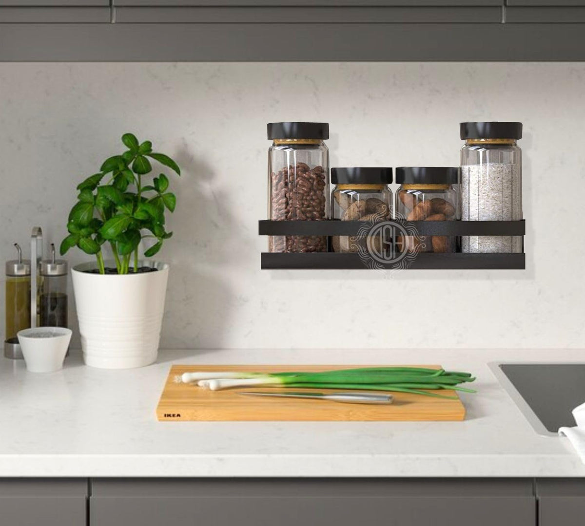 DSH Metal Wall Mounted Multi-Purpose Shelf and Rack for Living Room Bedroom Kitchen Space Saving Bathroom Organizer Shelf. (Pack of 1)