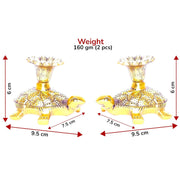 KridayKraft Tortoise Candle Holder, Metal Candle Stand for Home Decoration, Hotal Decoration, Candle Light Dinner & Dining Table Animal Showpiece Figurines