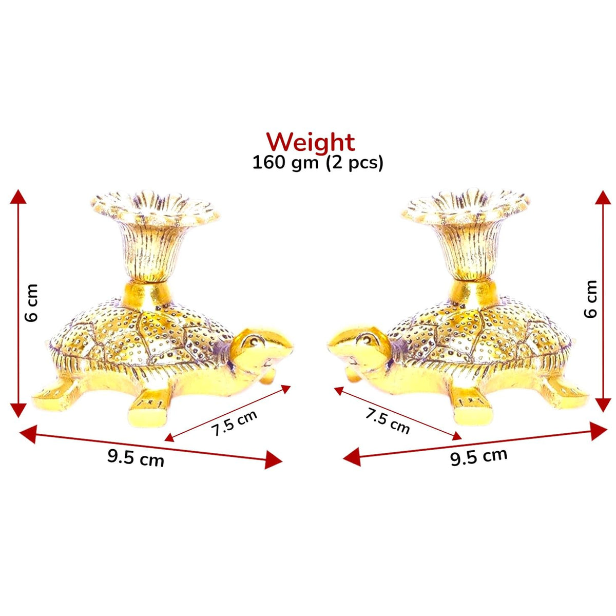 KridayKraft Tortoise Candle Holder, Metal Candle Stand for Home Decoration, Hotal Decoration, Candle Light Dinner & Dining Table Animal Showpiece Figurines
