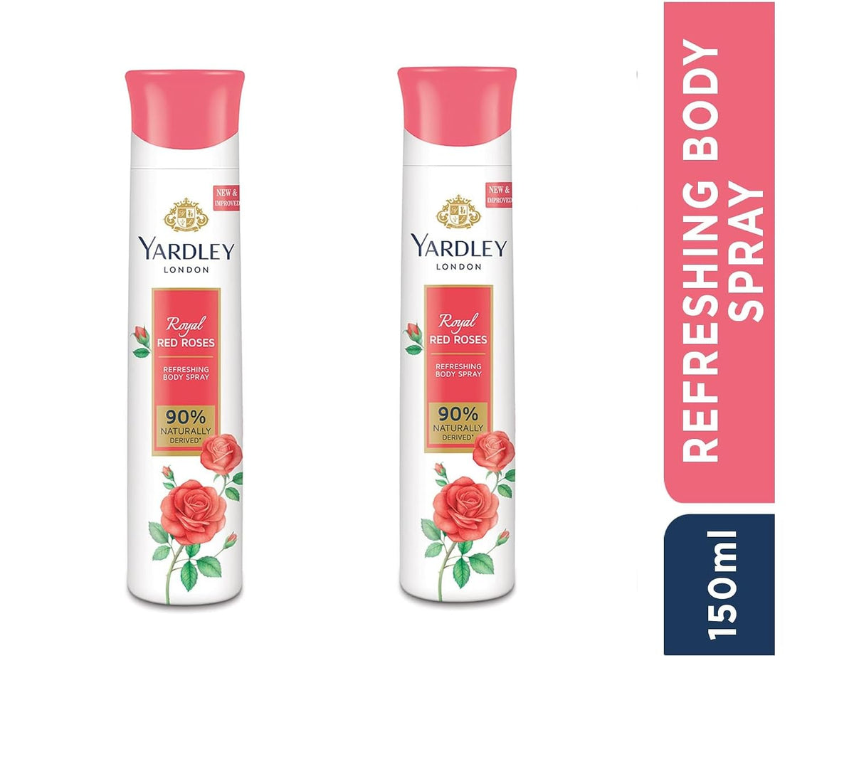 YARDLEY London Women Royal Red Rose Body Spray - For Women (300 ml, Pack of 2)