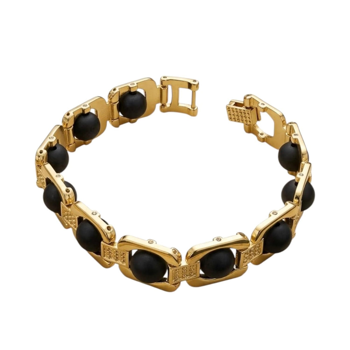 RUDRADIVINE Elegant Karungali Wood Chain Bracelet, Stone Material, Modern Style, Unisex, Adult, Size L
