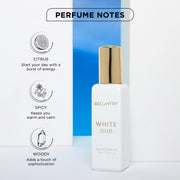 Bella Vita Luxury White Oud | Long Lasting Unisex EDP 20ml | with Orange, Patchouli, Musk | Oud & Fruity Premium Fragrance Perfume for Unisex | Great for Everyday Use