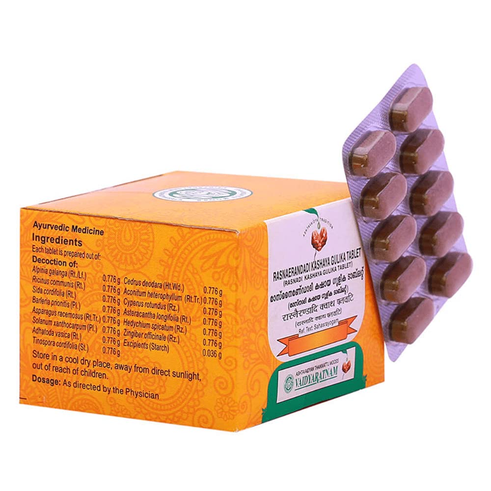 Vaidyaratnam Rasnaerandadi Kashaya Gulika 100 Tablets Ayurvedic Products