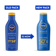 NIVEA Sun Protect And Normal Moisture 125Ml Spf 50 Advanced Sunscreen For Instant Protection| Pa+++ Uva - Uvb Protection System| Vitamin E + Moisture| Very Water Resistant| For Men & Women