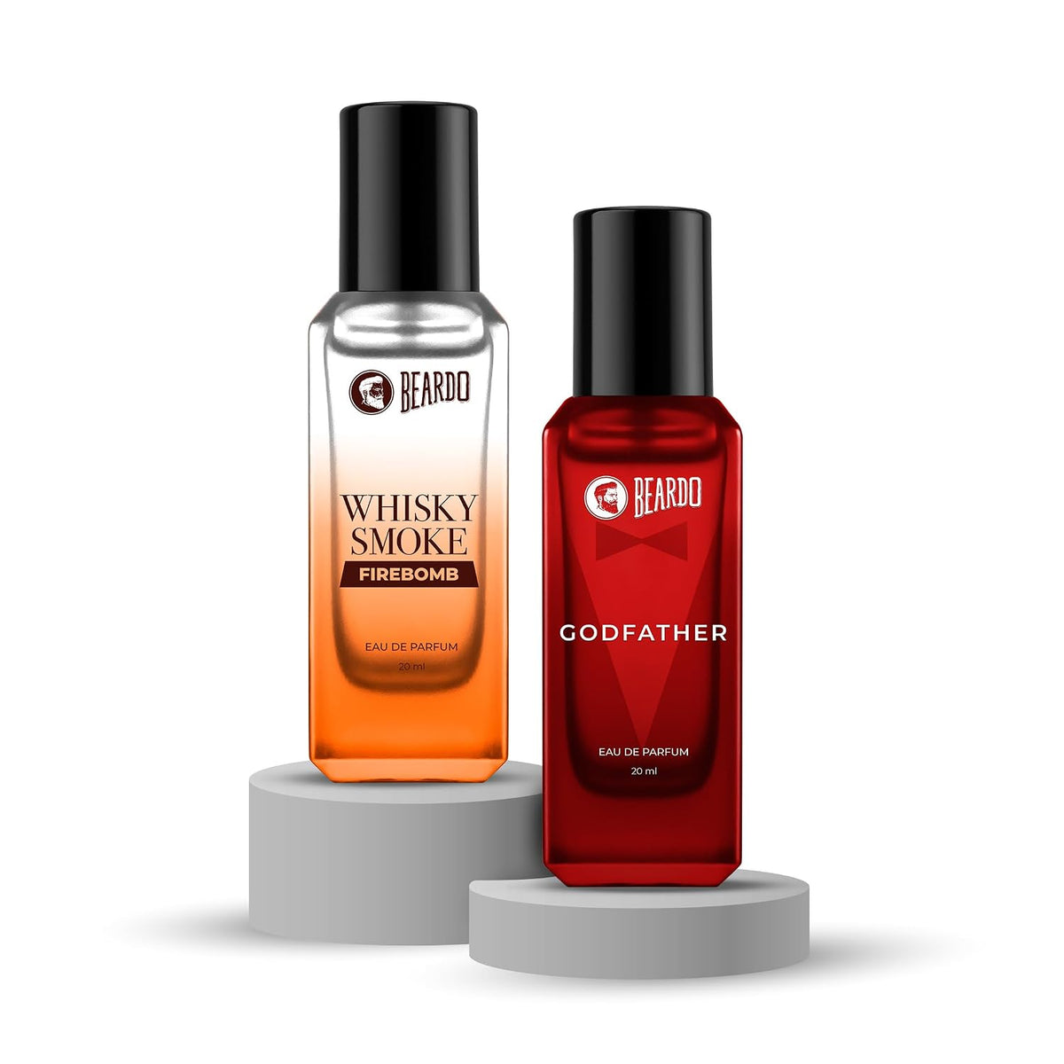 Beardo Power & Fire Combo for Men- GodFather & Whisky Smoke Firebomb Perfume for Men (20ml x 2) | Long Lasting Fragrance | Long Lasting Perfume for Men | Gift for Men | Gift for Friend