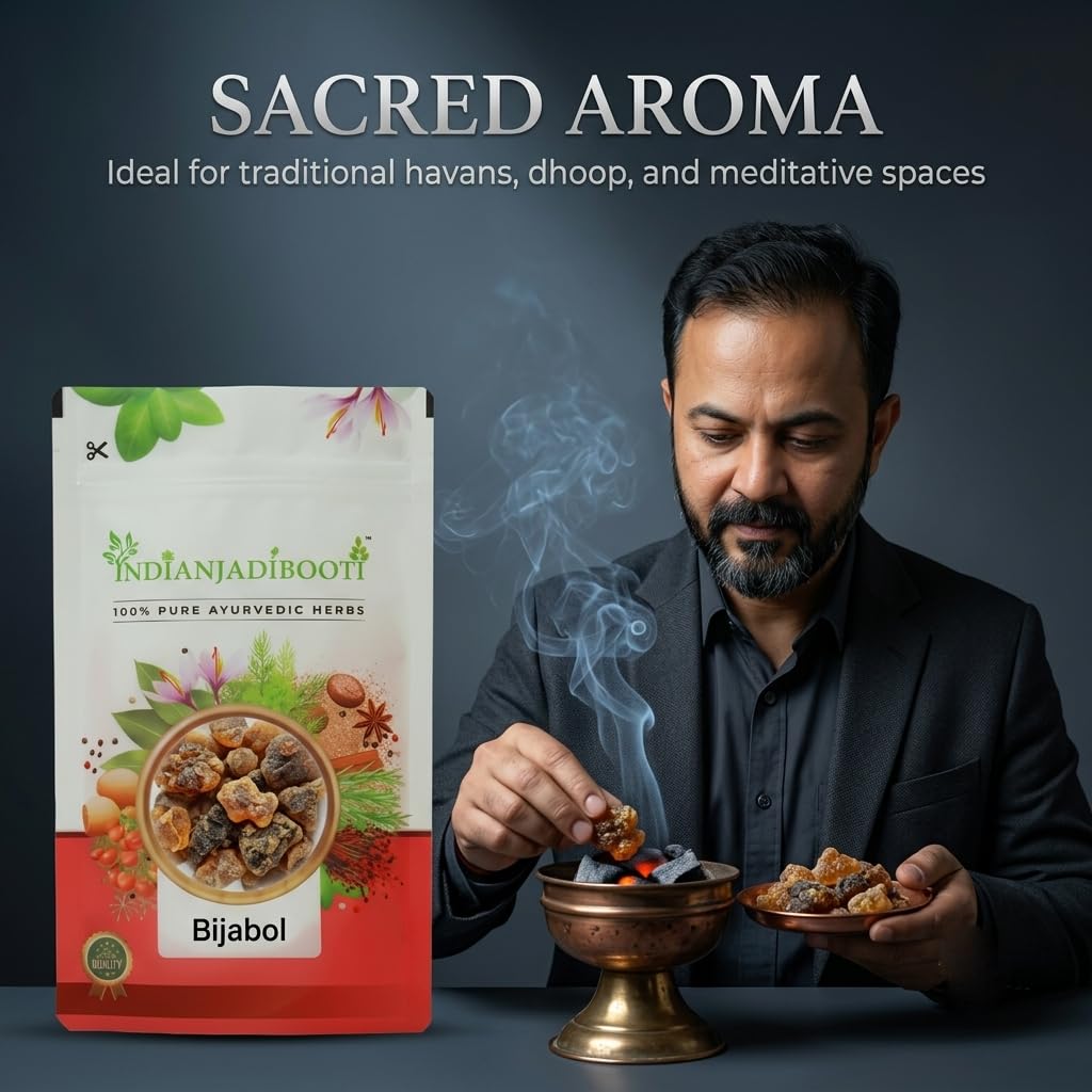 IndianJadiBooti Pure Myrrh Resin (Commiphora Myrrha) | (100g) | Premium Natural Gum for Aromatic Incense, Oral Wellness & DIY Skincare | Hirabol - Bijabol | FSSAI Licensed