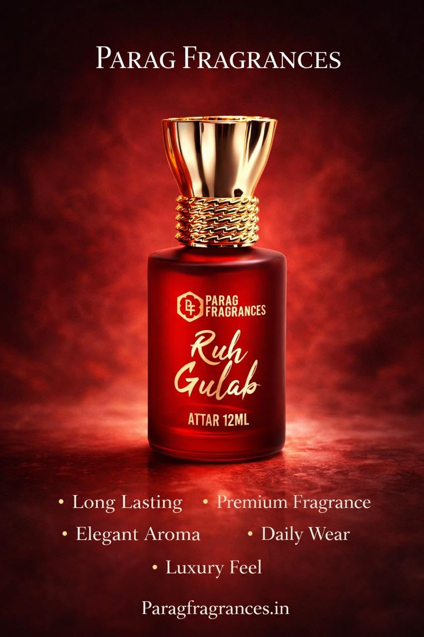 Parag fragrances Ruh Gulab Attar 12Ml For Religious & Personal Use/Natural Alcohol Free Attar For Men And Women/Natural Gulab Attar, Liquid