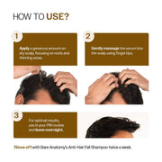 Bare Anatomy Expert Anti-Hair Fall Shampoo (100ml) & Advanced Hair Growth Serum (30ml) | Adenosine + Redensyl + Rice Water + Rosemary| Hair Growth & Hair Fall Control Combo for Women & Men