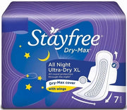 STAYFREE Dry-Max All Night XL Wings Sanitary Pad (Pack of 7+7+7) Sanitary Pad (Pack of 3)