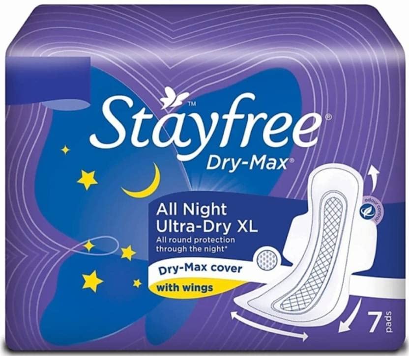 STAYFREE Dry-Max All Night XL Wings Sanitary Pad (Pack of 7+7+7) Sanitary Pad (Pack of 3)
