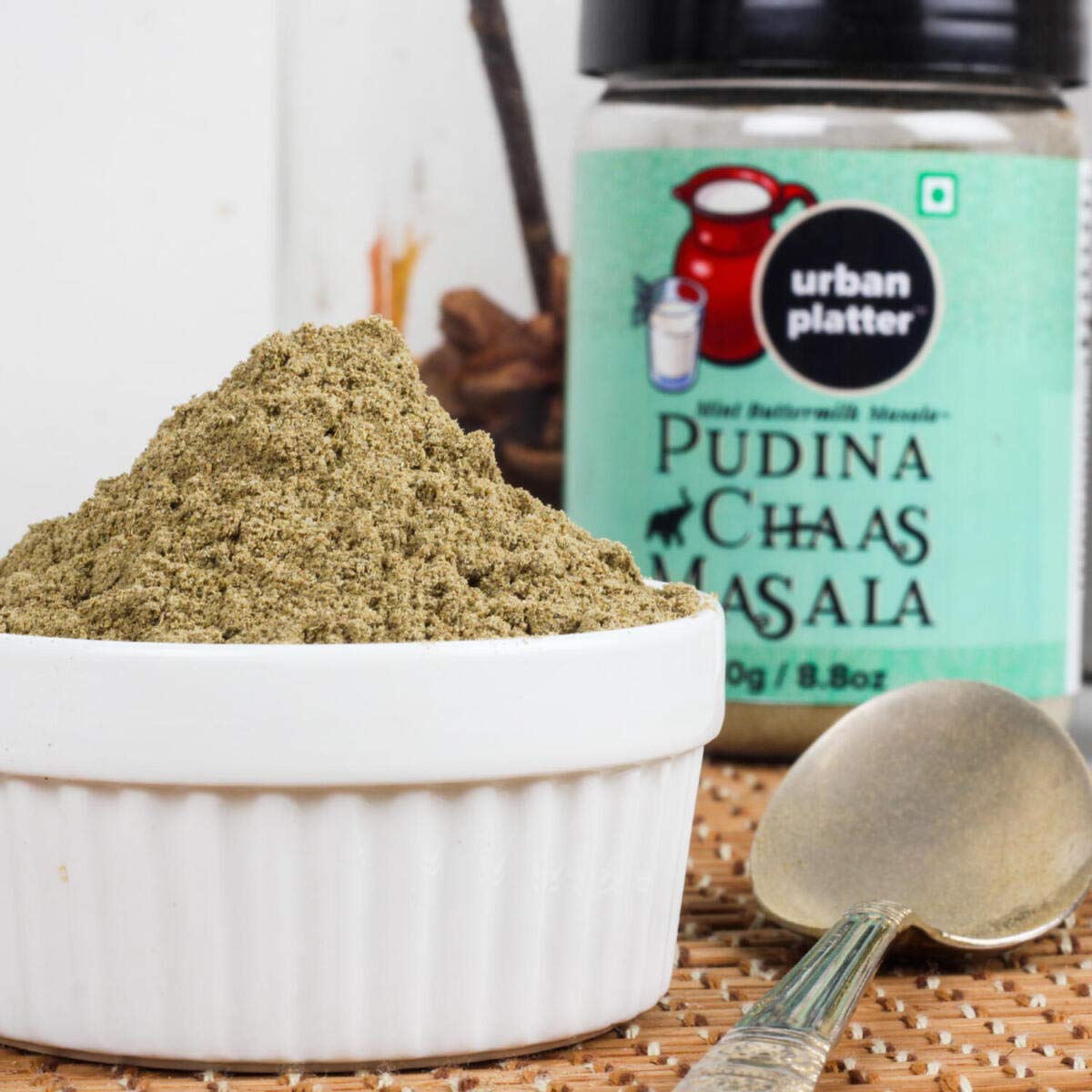 Urban Platter Pudina Chaas Masala, 100g (Everyday Refreshment Essential | Digestive-Friendly | Additive & Preservative-free)
