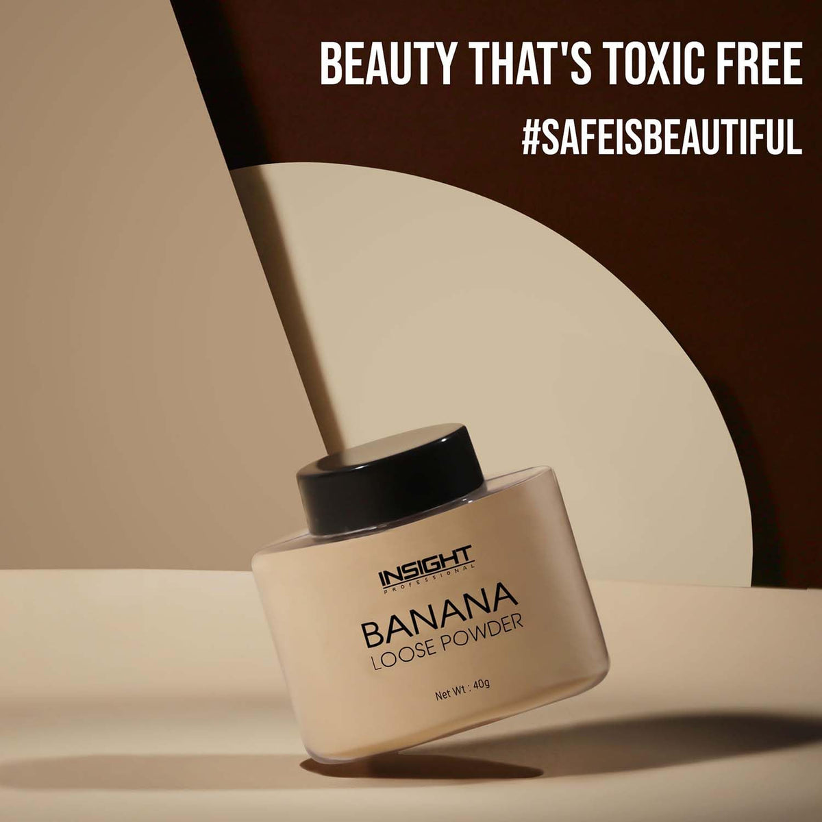 INSIGHT Banana Loose Powder 40g | Lightweight| Long-Lasting Coverage|Oil-Absorbing Finish| Reduces Shine| Suitable for All Skin Types