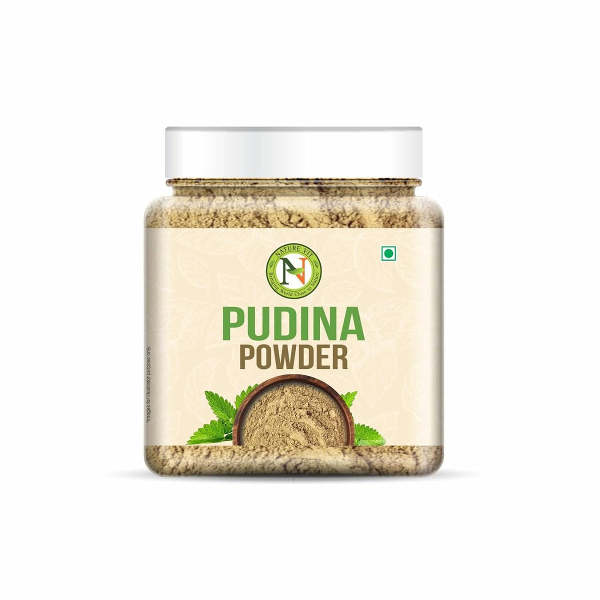 NatureVit Pudina Powder for Cooking 500gm [250g x 2 Jar] | Dried Mint Leaf Powder | Natural Flavor Enhancer | Refreshing & Aromatic | Ideal for Chutneys, Raitas, Masala Mixes