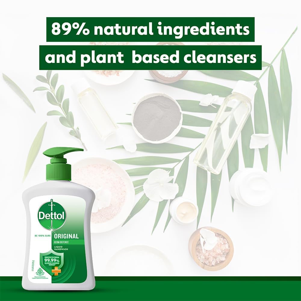 Dettol Liquid Handwash Original Germ Protection- 200 ml - 175 ml (Skincare)
