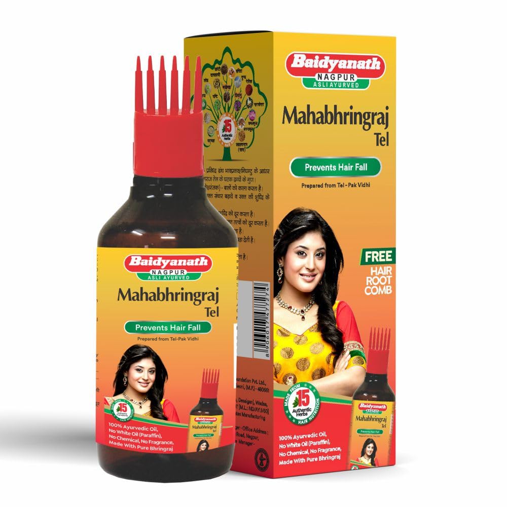 Baidyanath Asli Ayurved Mahabhringraj Oil | Ayurvedic Hair Oil - 200 Ml