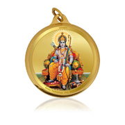 Diviniti 24K Gold Plated Ram Ji & Jai Shri Ram Pendant For Men, Women & Kids 22 MM Double Sided Stylish Pendant Necklace For Girls Divine God Pendant For Birthday Gift, Anniversary Gift