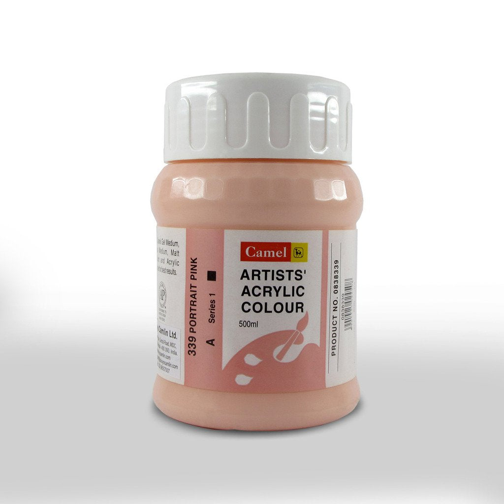 Camel Camlin Kokuyo Artist Acrylic Colour Series 1 Portrait Pink (500 ml)