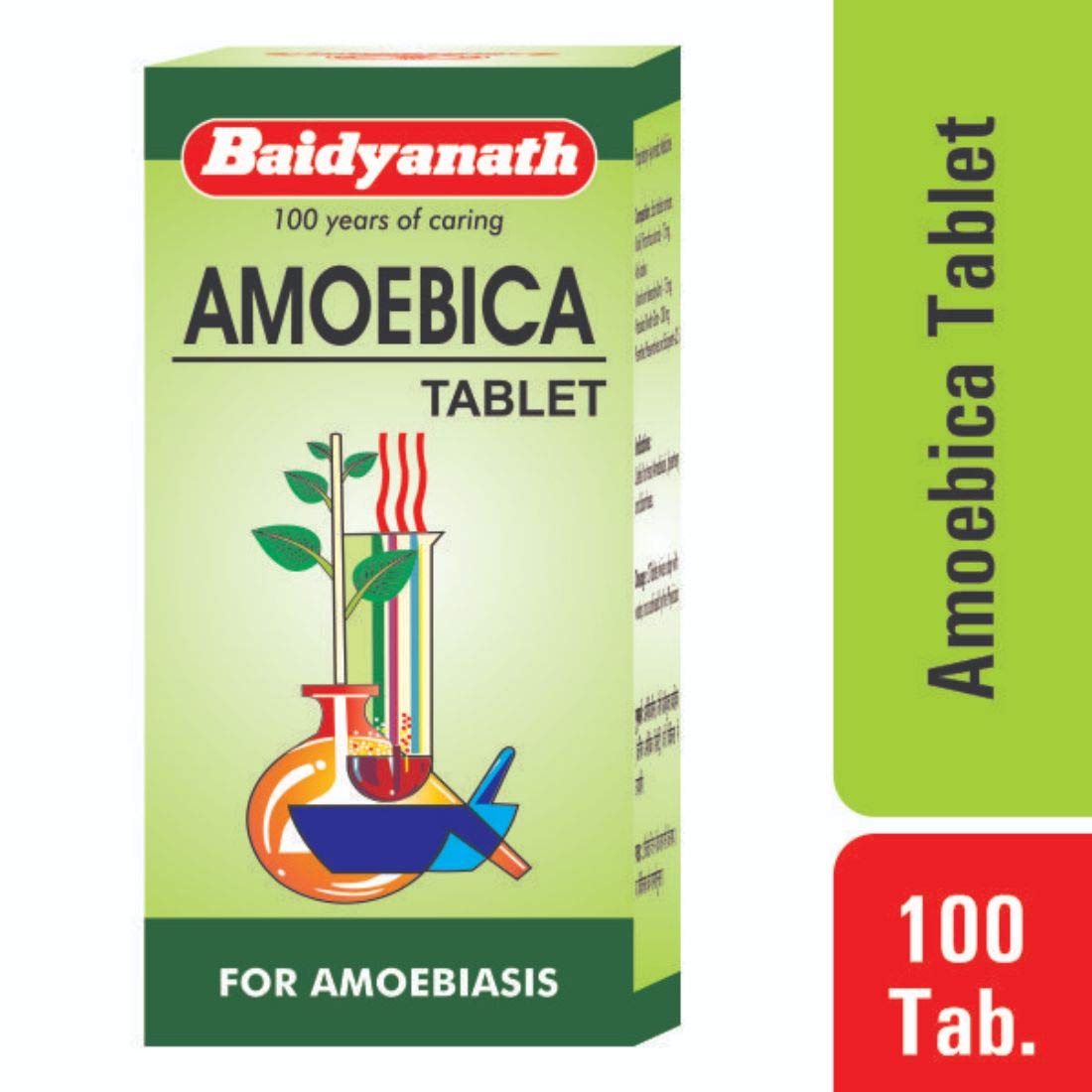 Baidyanath Asli Ayurved Amoebica I Ayurvedic Diarrhea Medicine I 740 g Pack of 1-100 Tab