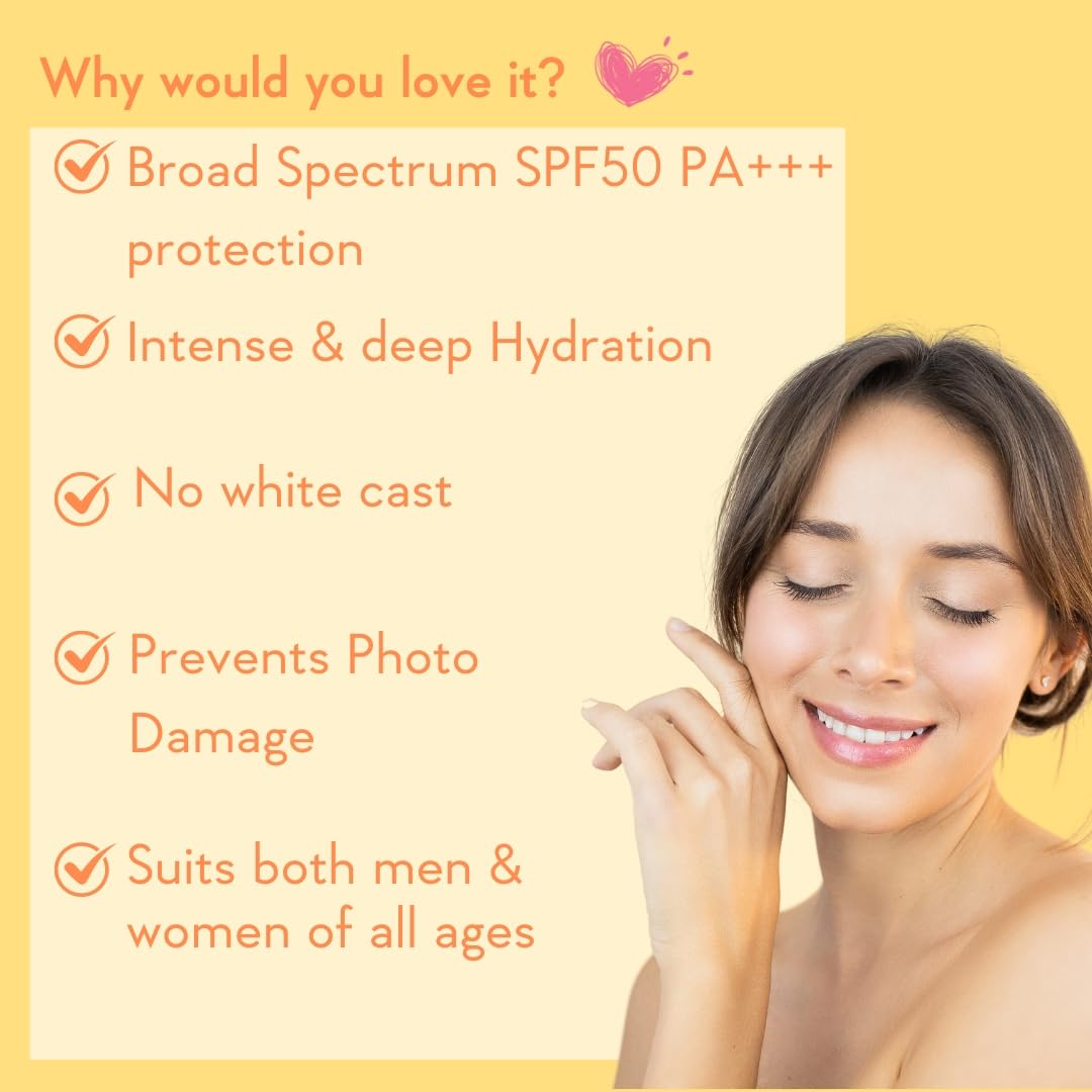 WishCare Sunscreen Body Lotion with SPF 50 PA++++ In- Vivo Tested | Body Sunscreen With Broad Spectrum UVA & UVB Protection, No White Cast | With Carrot Seed & Raspberry | For All Skin Types | For Women & Men | 450ml
