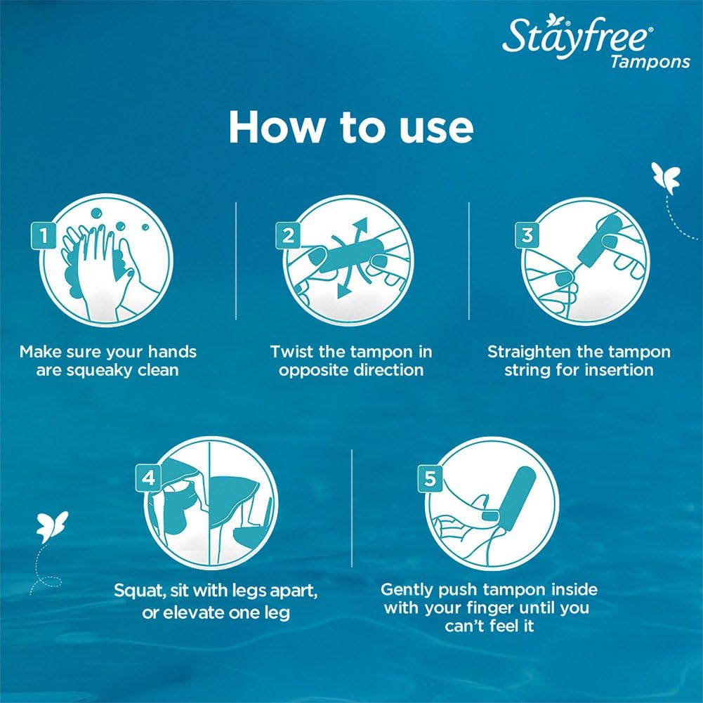 Stayfree Tampons by OB| Normal flow|20 piece| Dynamic Fit Technology| Rashfree| No skin irritation| Upto 100% leakage protection| Silk touch technology| Stain free