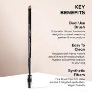 INSIGHT Flat Eyeliner & Mascara Brush IE 045 | Flat tip liner brush, precise eye applicator - 1N