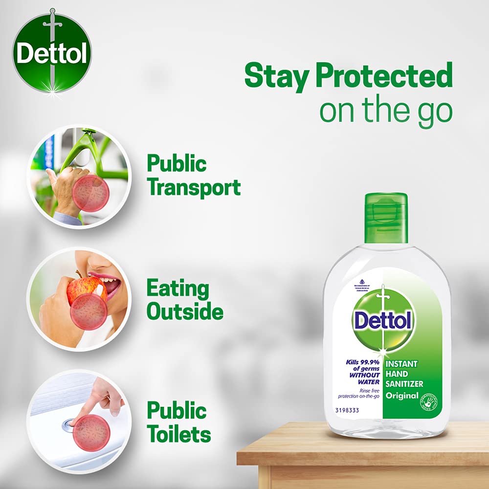 Dettol Original Germ Protection Alcohol based Hand Sanitizer, 110ml, Pack of 4