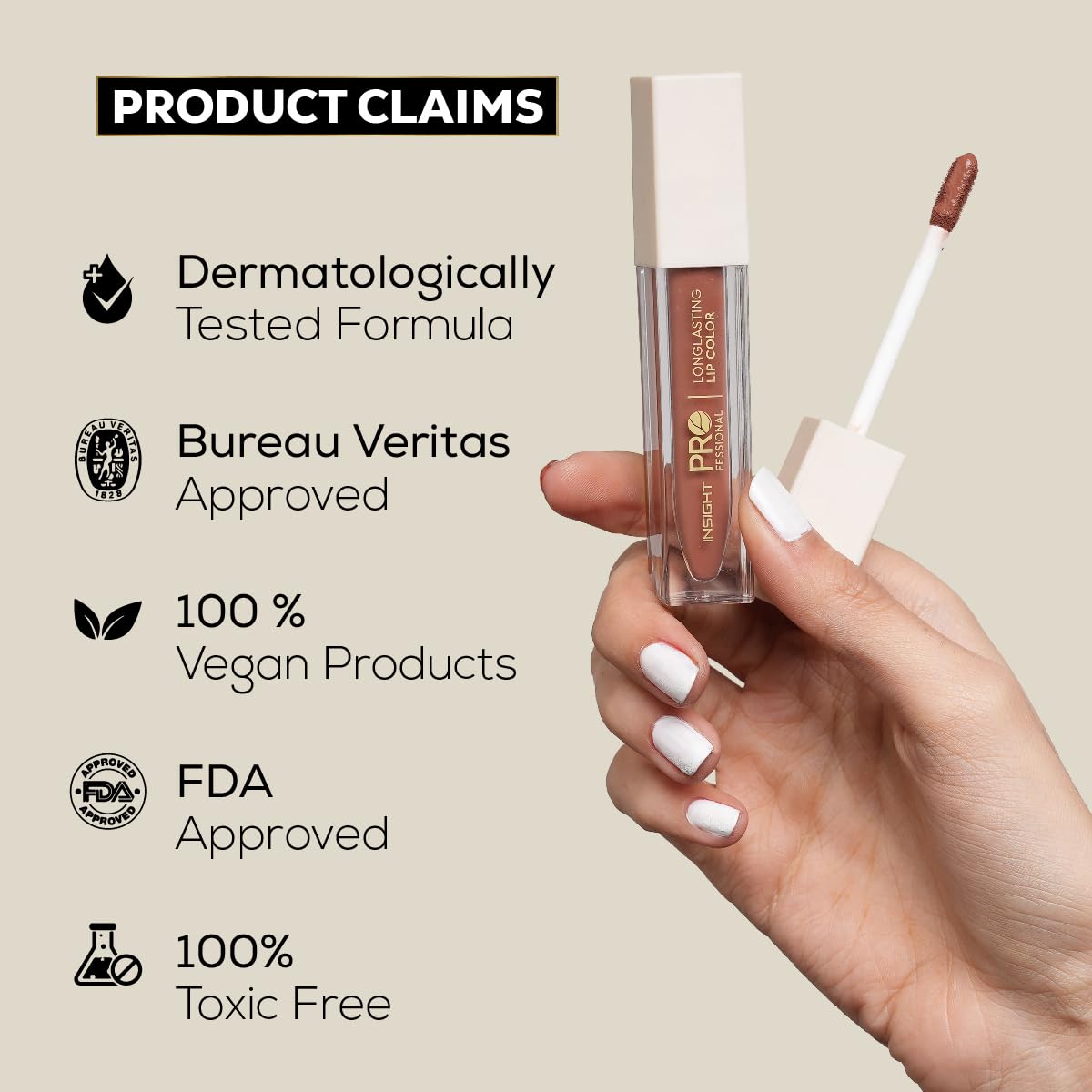 INSIGHT Professional Long Lasting Lip Color (Super Women) | Pigmented Matte Finish | Comfortable All Day Wear | Non Transferable | Enriched with Argan Oil & Vitamin E - (6g)