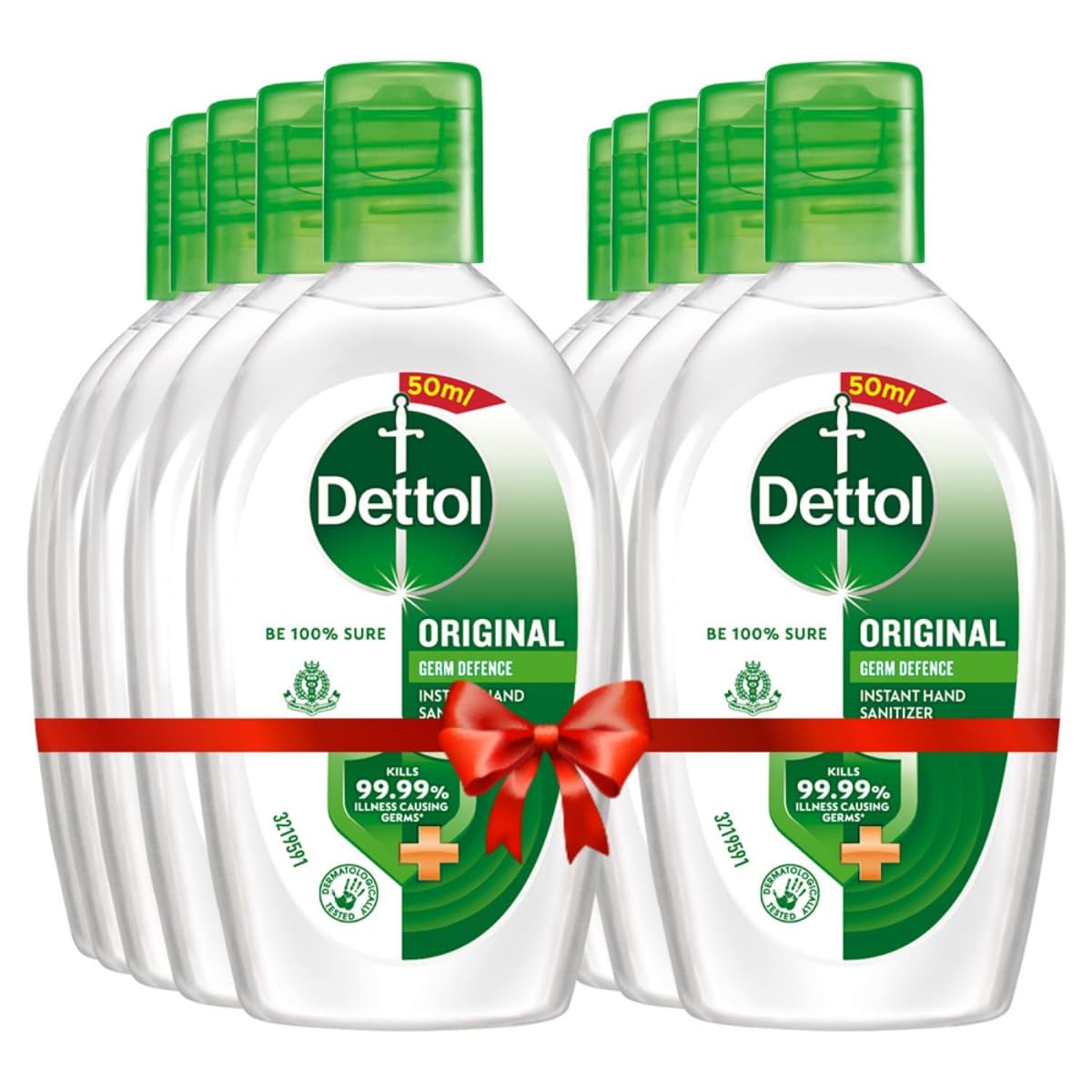 Dettol Original hand Sanitizer 50ml Each (Pack of 10)
