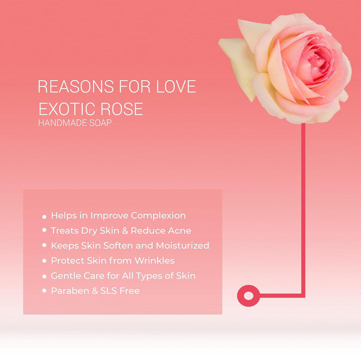 Astro Plus+ Rose Soap Homemade Natural Soap At Home For Your Healthy Skin Use For Deep Cleansing & Glowing Skin (1 pieces)