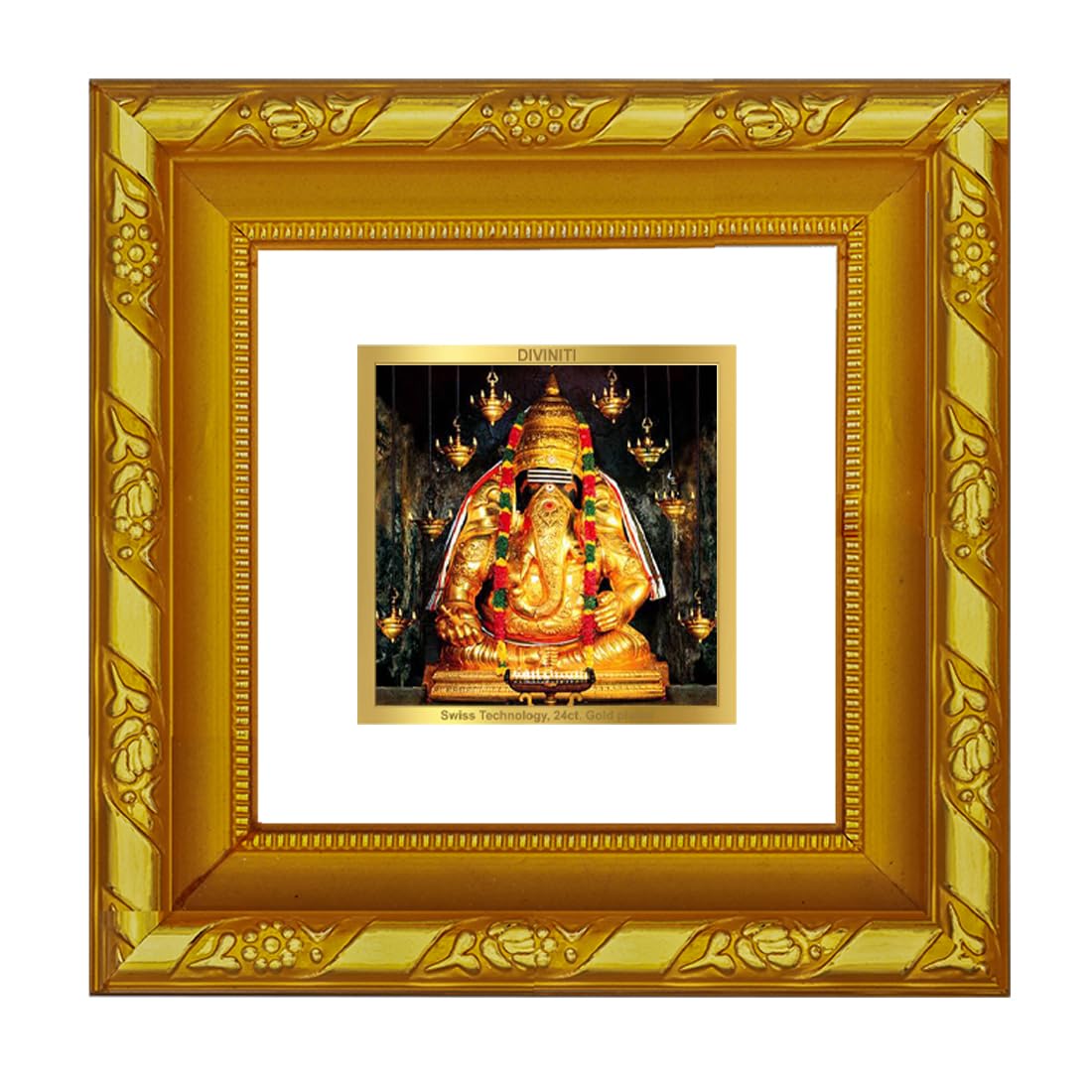 Diviniti Baba Balak Nath Gold Plated Wall Photo Frame, Table Décor| DG Frame 103 Size 1A and 24K Gold Plated Foil| Religious Photo Frame Idol For Pooja, Gifts Items (10.8 CM X 10.8 CM)