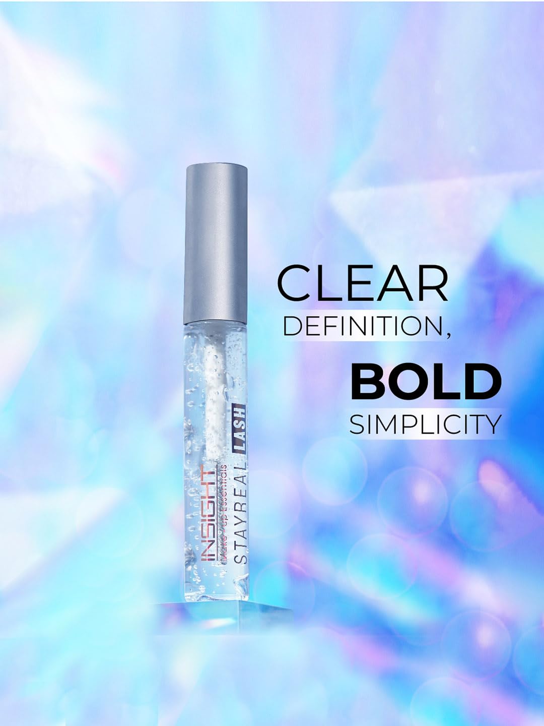 INSIGHT Stay Real Lash Mascara - Transparent | Clear Gel Formula| Natural Look | Sweatproof | For Brows and Eyelashes for Every day Use -10 g