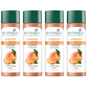Biotique Apricot Refreshing Body Wash, 190 ml (Pack of 4)