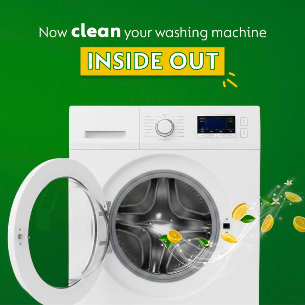 Dettol 5 in 1 Washing Machine Cleaner & Descaling Liquid for top load and front load| Lemon 250ml | Removes Limescale, Dirt and Bad odour | Kills 99.9%* Bacteria | Pack of 3