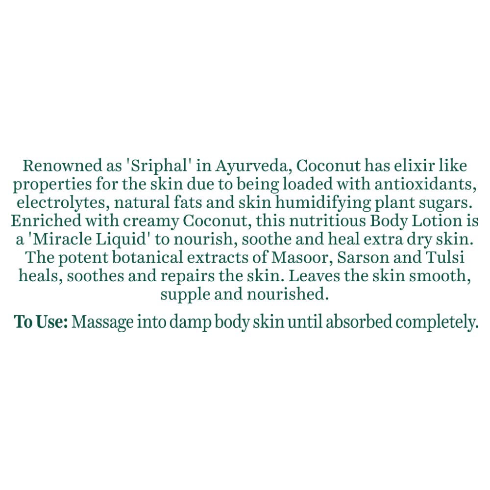 Biotique Creamy Coconut Deep Nourish Body lotion For Extra Dry Skin | Heals, Repairs, and Soothes the Skin | Moisturizing and Skin-Humidifying | 100% Botanical Extracts| All Skin Types | 180ml