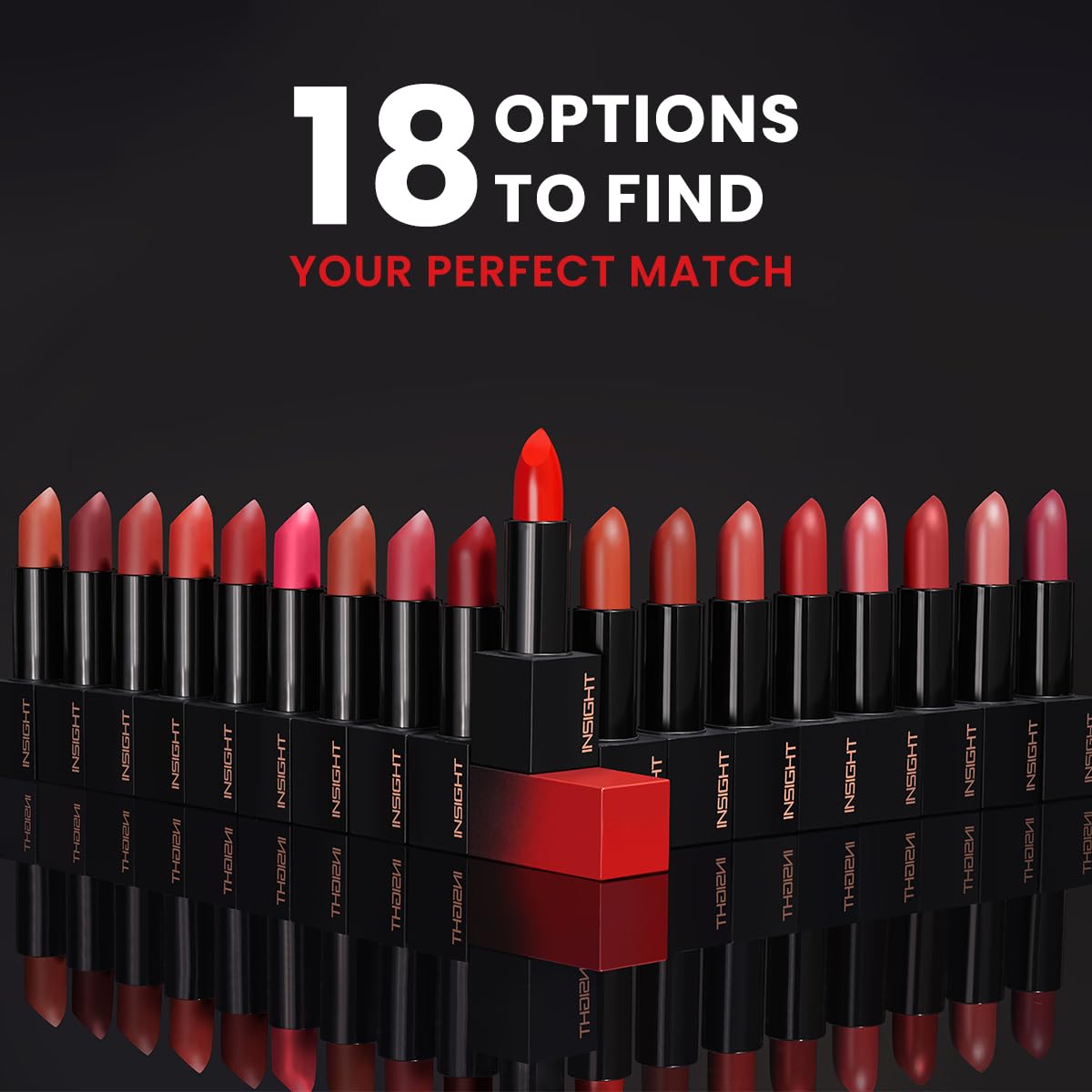 INSIGHT Velvet Matte Lipstick (Passion Petal) | Long Lasting, Smudge-Proof & Non-Drying | Enriched with Cocoa Butter, Argan Oil & Vitamin E | Smooth Application, Bold Pigment - 3.8g