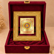 DIVINITI Siddh Energised Kuber Yantra | 24k Gold Plated Foil Wealth Attraction Vastu Frame for Home, Office & Puja Room | Premium Gift Box | Spiritual Yantra for Wealth, Prosperity & Financial Growth | 12 X 11 CM