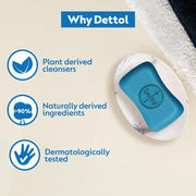 Dettol Icy Cool Bathing Soap Bar With 3x intense cooling (750gm), 150gm - Pack of 5
