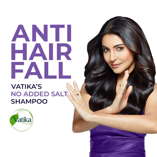 Dabur Vatika Bio-Infusions Anti Hairfall Shampoo | Tuscan Rosemary & Ginseng | 2% Plant Biotin + Vitamin B7 | 98% Reduction in Hairfall | Boost Hair Growth | No Added Salt | For Weak & Breakage-Prone Hair
