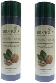 Biotique Walnut Bark Shampoo, 190 ml (Pack of 2)