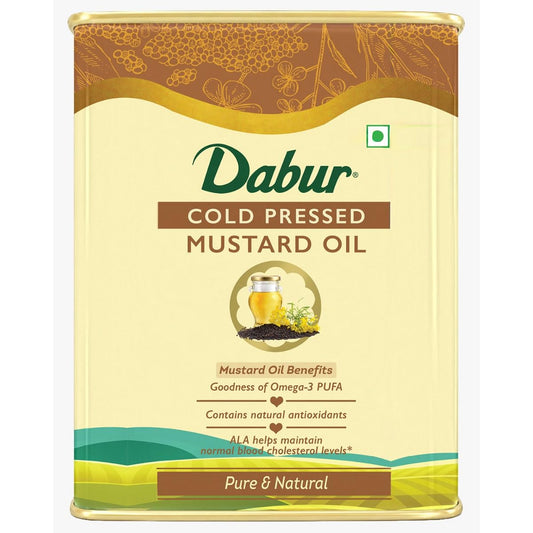 Dabur Pure & Unrefined Cold Pressed Mustard Oil 3L