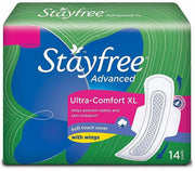 STAYFREE Advance Ultra-Comfort XL With Wings 14+14+14 Count Pack Of Sanitary Pad (Pack of 42)