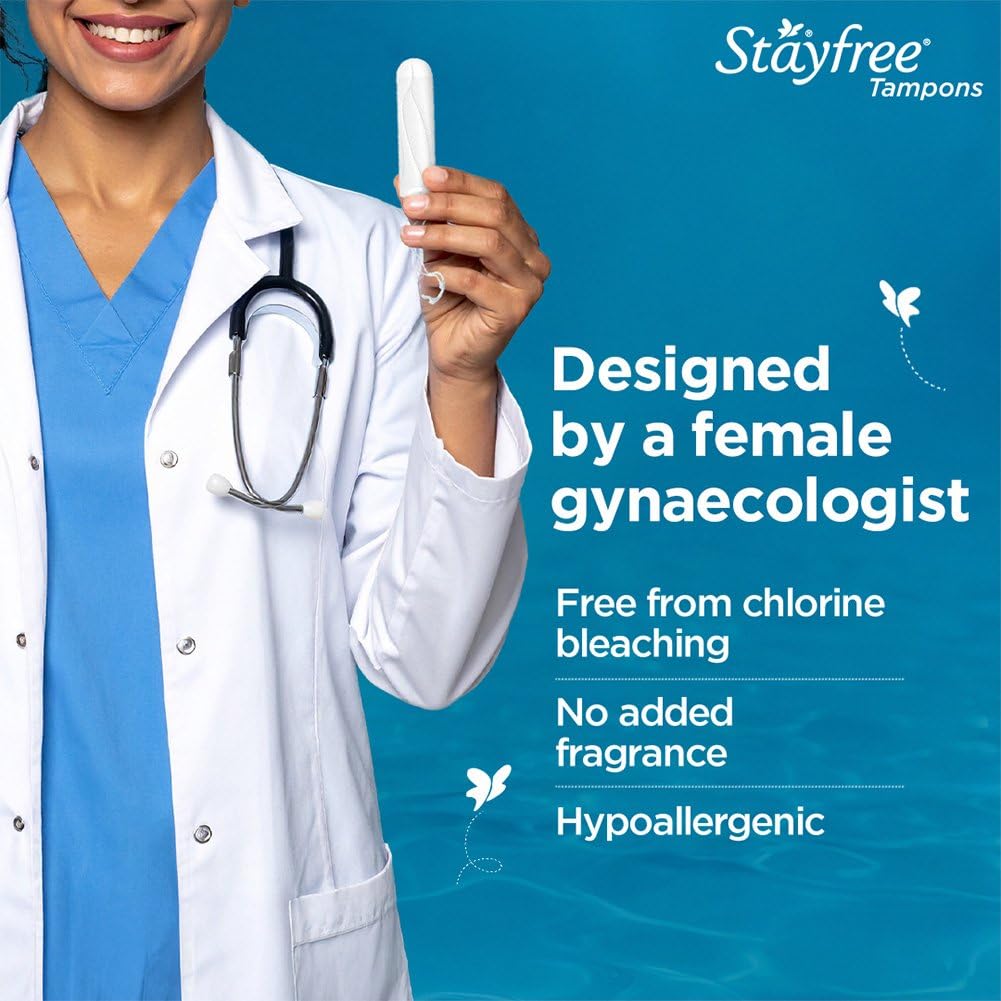 Stayfree Tampons by OB Super 10's | Heavy Flow | Dynamic Fit Technology | Rash & Stain free | No skin irritation| Upto 100% leakage protection | Silk touch technology