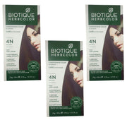 Biotique Herbcolor Conditioning 4N Brown, Pack of 3
