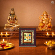 DIVINITI 24K Gold-Plated Navagraha Yantra Frame | Sacred Nine Planets Yantra for Harmony, Protection & Positivity | Home, Office & Pooja Decor | Premium Gift Box | 12 x 11 CM
