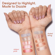 INSIGHT 5 Shades of Shine Brick Highlighter - Dubai Bling |Smooth, Blendable Texture & Radiant Finish | Travel-Friendly Makeup Palette| 12 g