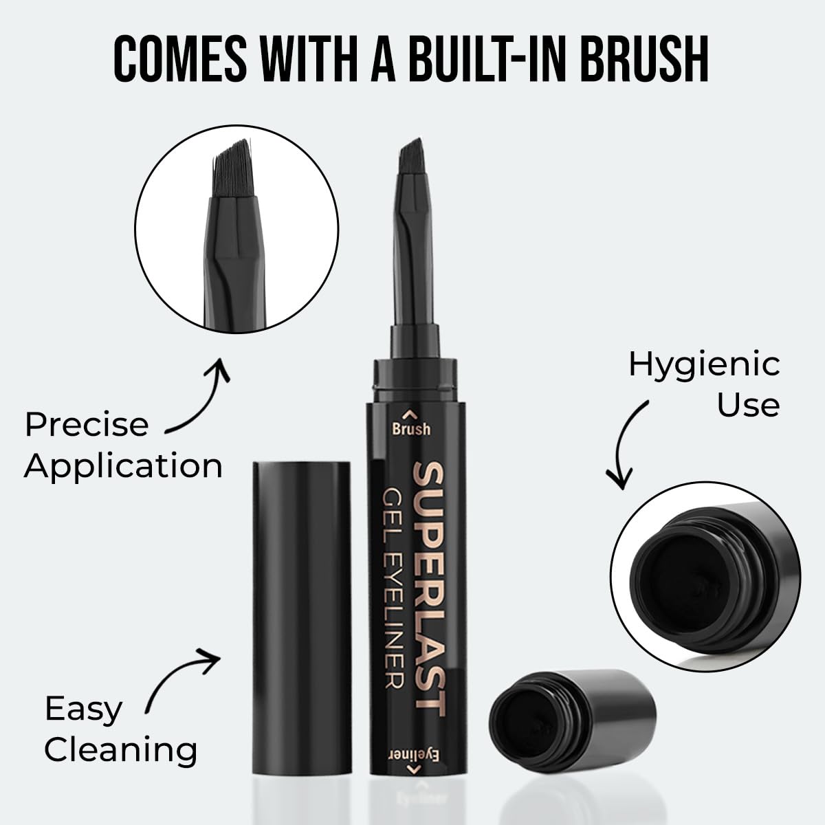 Insight Cosmetics Superlast Gel Eyeliner| Intense Matte Finish | Quick Drying |Smooth Application | Waterproof | Smudgeproof (GEL-07)