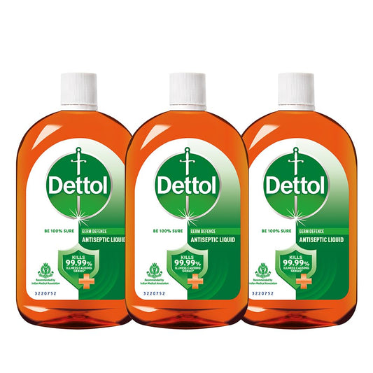 Dettol Antiseptic Liquid for First Aid, Surface Disinfection and Personal Hygiene 750ml (Pack of 3)