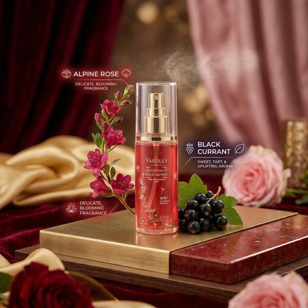 Yardley London Fine Fragrance Gift Set for Women | Floral Perfume Mist Combo Pack of 3 (35 ml Each) | Long Lasting Body Spray | Ideal Gift for Women & Girls