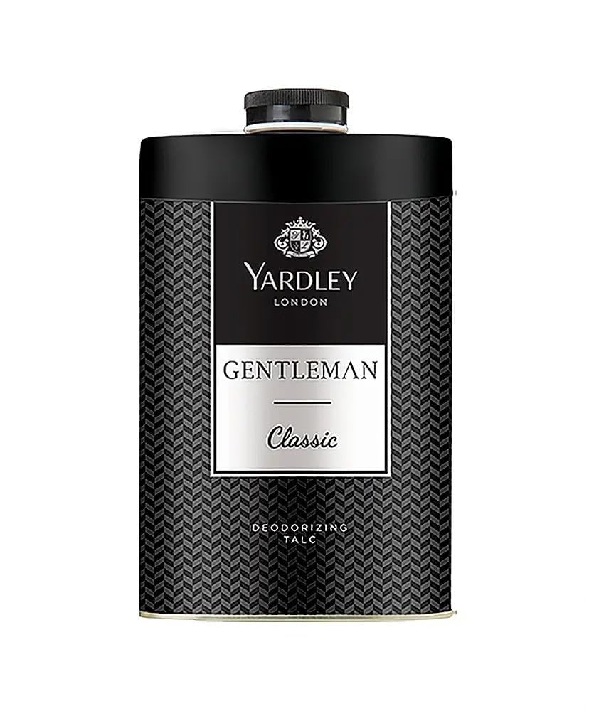 Yardley London Gentleman Classic Deodorizing Talc for Men, 100g